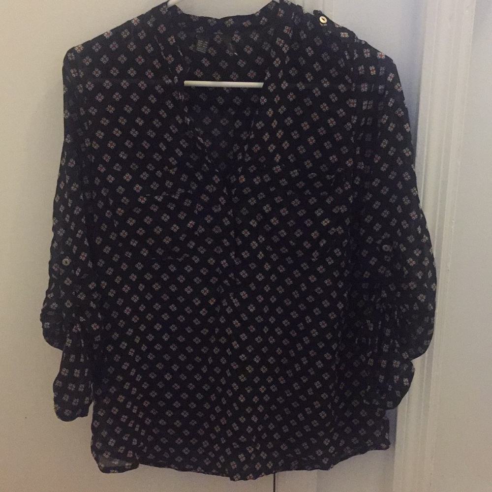 Black patterned blouse